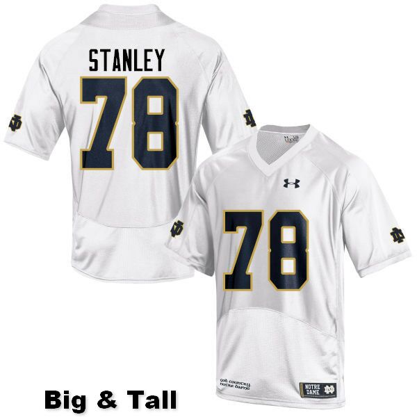 Men's NCAA Notre Dame Fighting Irish #78 Ronnie Stanley Stitched College Under Armour Authentic White Big & Tall Football Jersey MH10U41RY